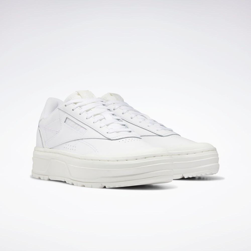 Ftwr White / Ftwr White / Chalk Reebok Club C Double GEO Shoes | H69140