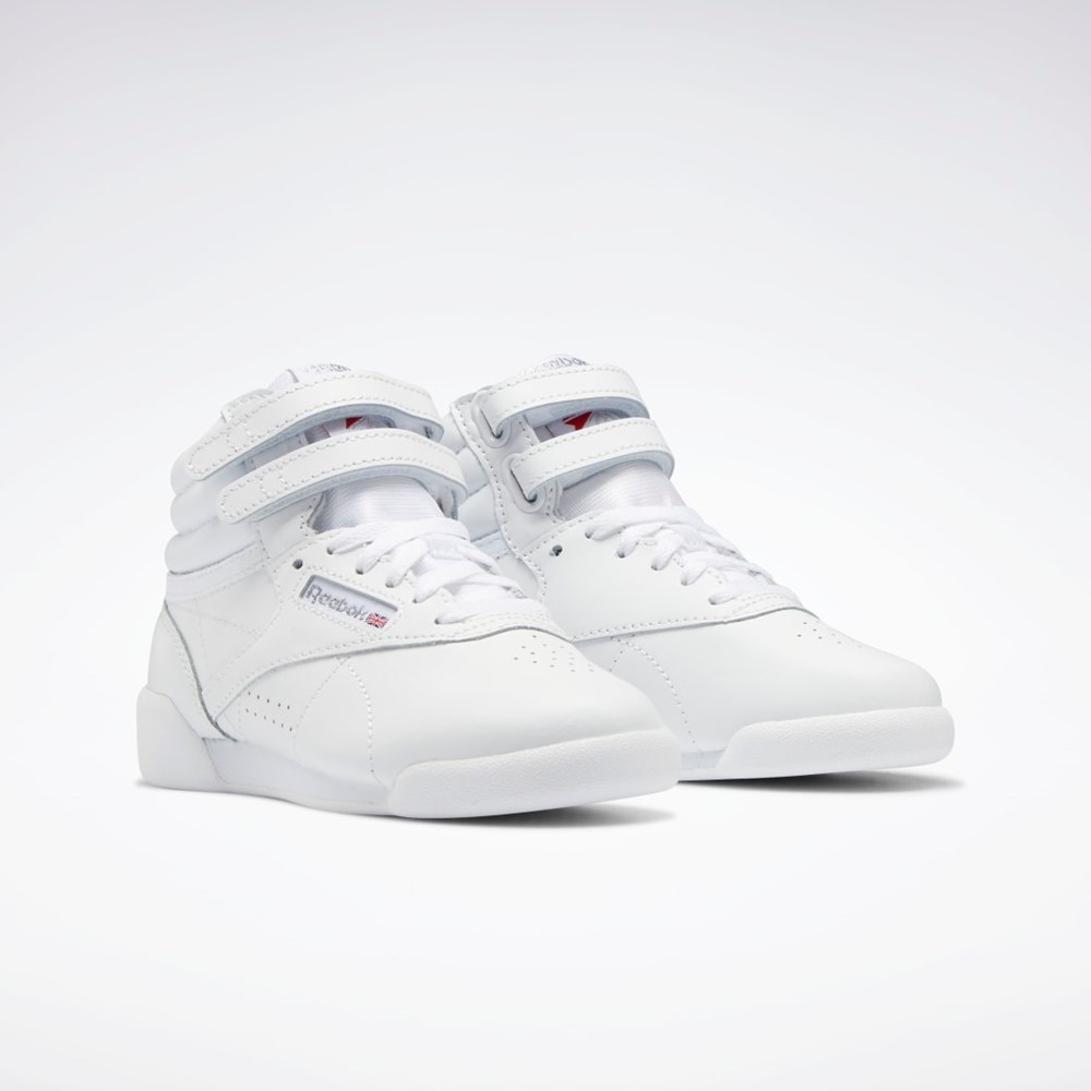 Ftwr White / Ftwr White / Ftwr White Reebok Freestyle Hi Shoes - Preschool | GX7225