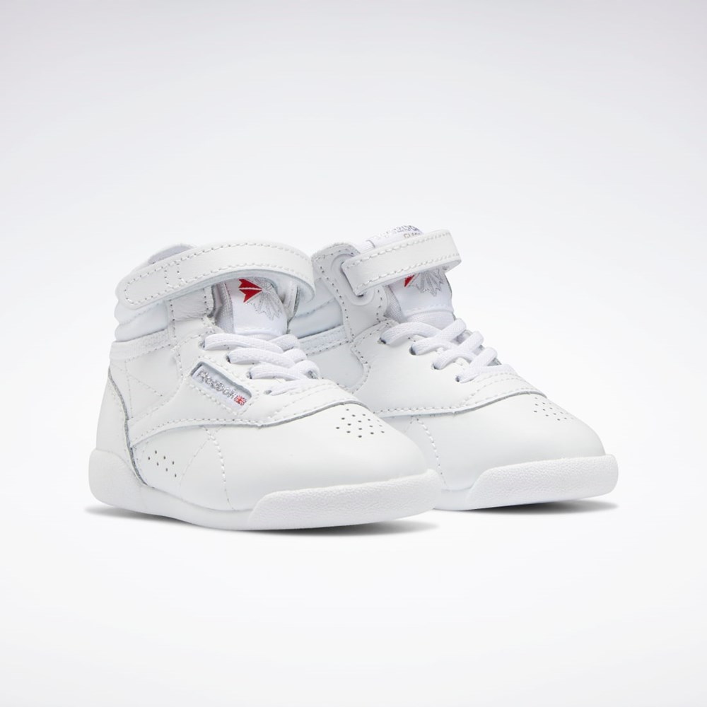 Ftwr White / Ftwr White / Ftwr White Reebok Freestyle Hi Shoes - Toddler | GX7226