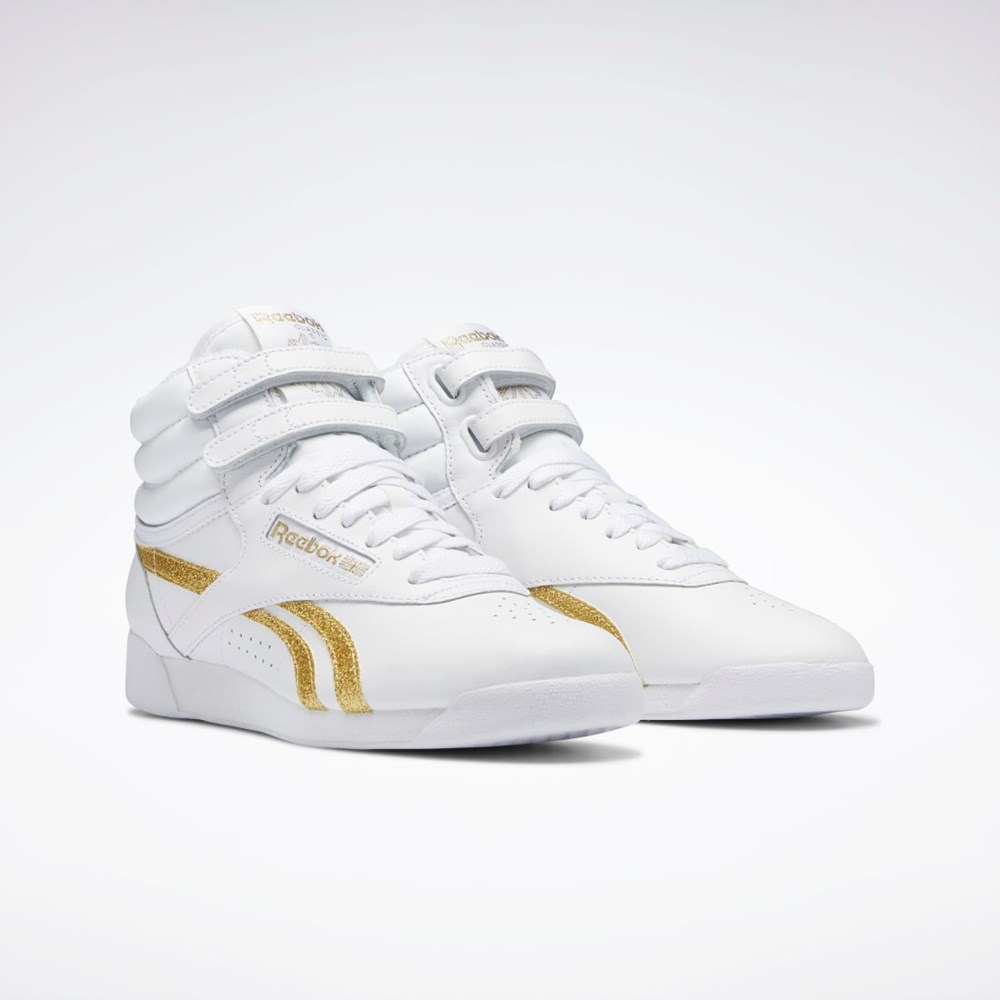 Ftwr White / Ftwr White / Gold Met. Reebok F/S Hi Shoes | GX2231