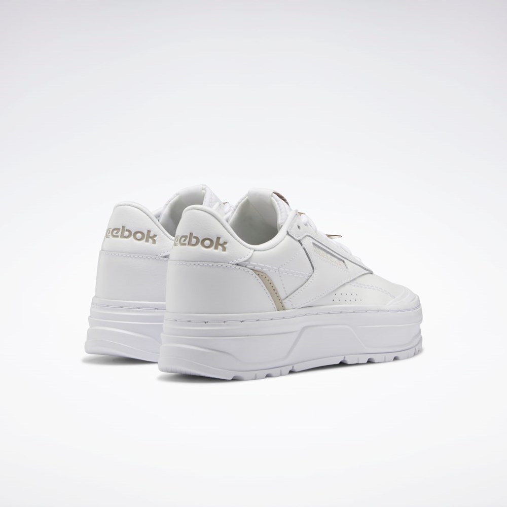 Ftwr White / Ftwr White / Moonstone Reebok Club C Double GEO Shoes | GX8766