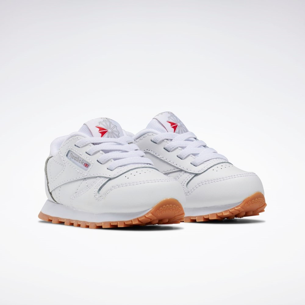 Ftwr White / Ftwr White / Reebok Rubber Gum-02 Reebok Classic Leather Shoes - Toddler | GX9395