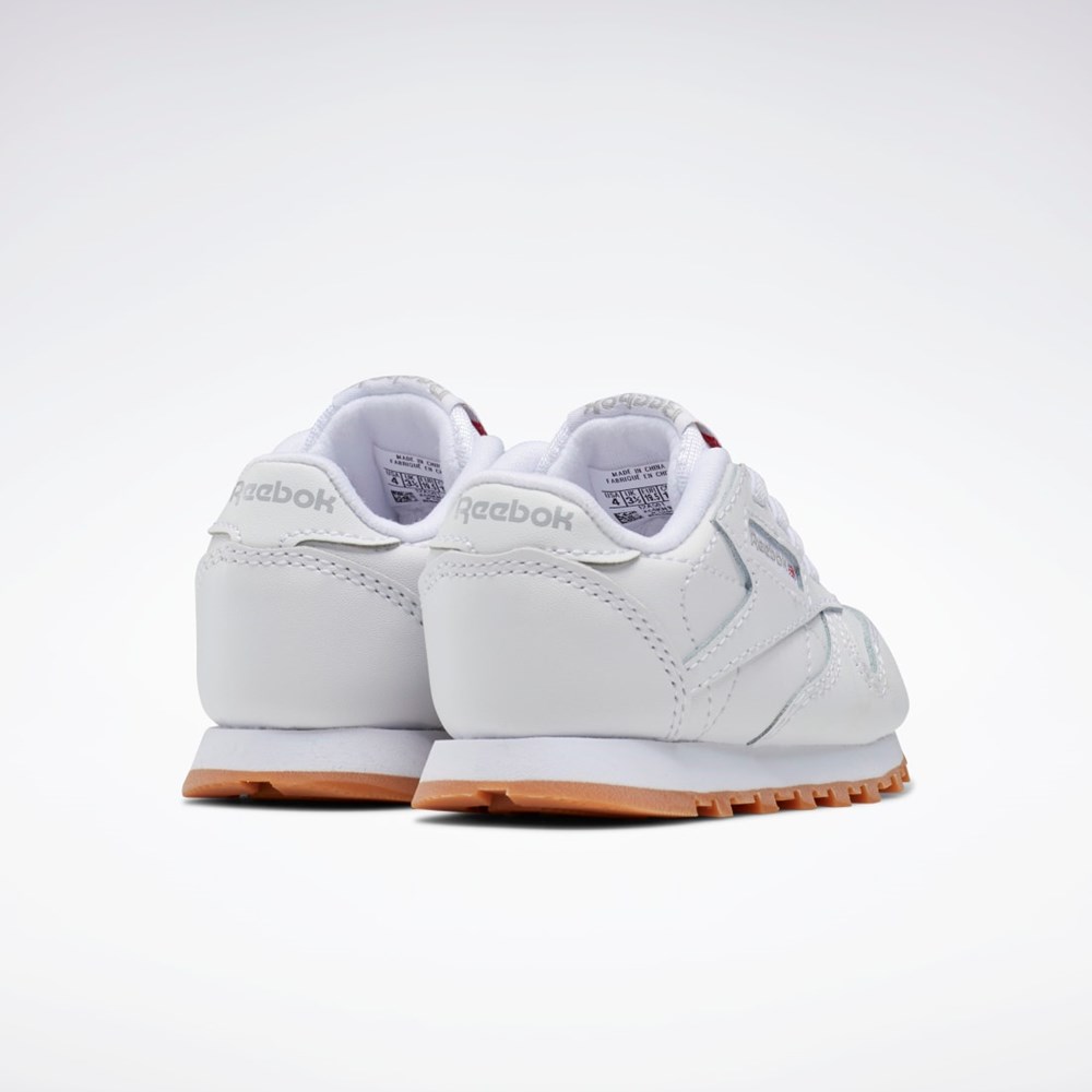 Ftwr White / Ftwr White / Reebok Rubber Gum-02 Reebok Classic Leather Shoes - Toddler | GX9395