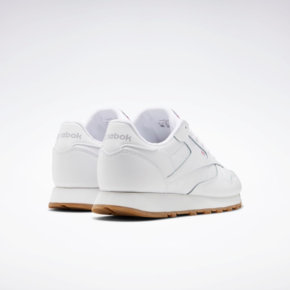 Ftwr White / Ftwr White / Reebok Rubber Gum-02 Reebok Classic Leather Shoes - Grade School | GZ6098