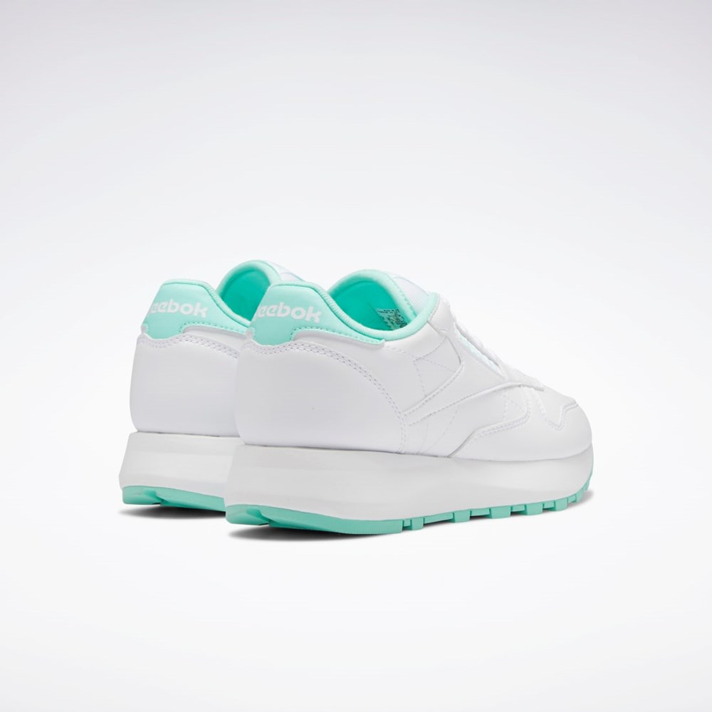 Ftwr White / Hint Mint / Ftwr White Reebok Classic Leather SP Shoes - Grade School | GZ1600