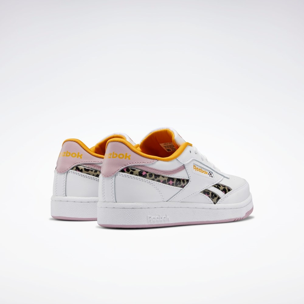 Ftwr White / Infused Lilac / Bright Ochre Reebok Club C Revenge Shoes - Grade School | GV8612