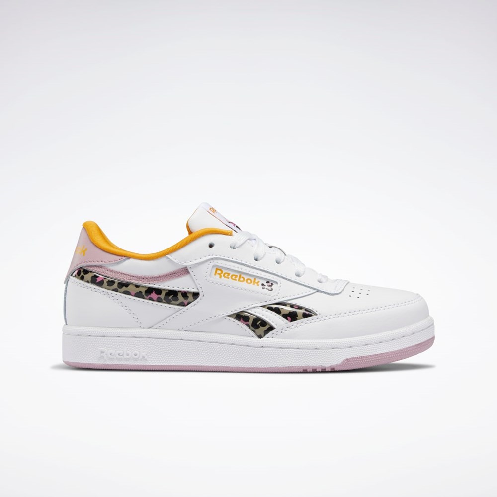 Ftwr White / Infused Lilac / Bright Ochre Reebok Club C Revenge Shoes - Grade School | GV8612