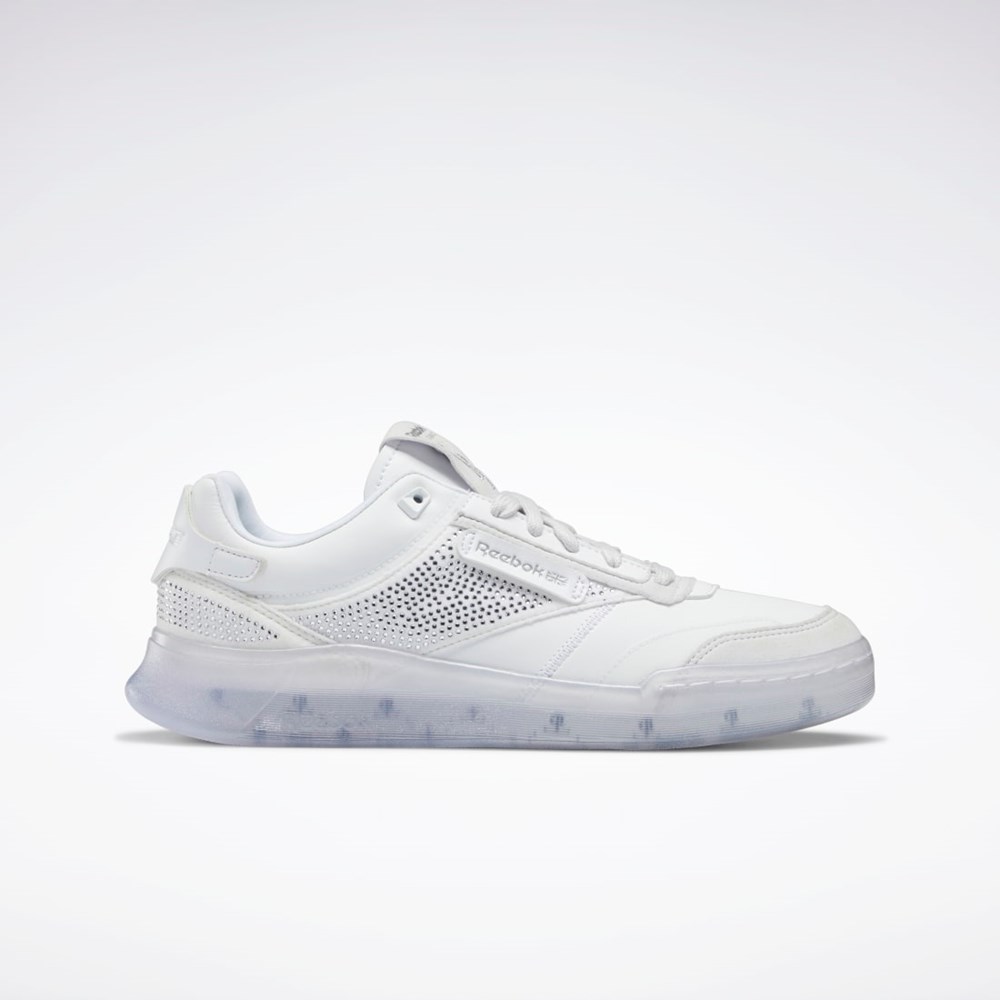 Ftwr White / Porcelain / Silver Met. Reebok Très Rasché Club C Legacy Diamanté Shoes | GX8487