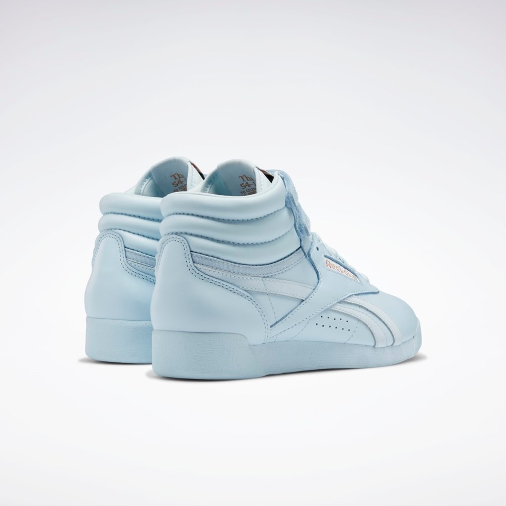 Glass Blue / Glass Blue / Glass Blue Reebok Cardi B Freestyle Hi Shoes | GV6615