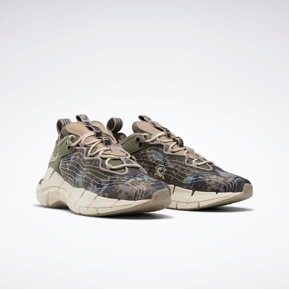 Hunter Green / Boulder Grey / Stucco Reebok Billionaire Boys Club Zig Kinetica II Shoes | GX1313