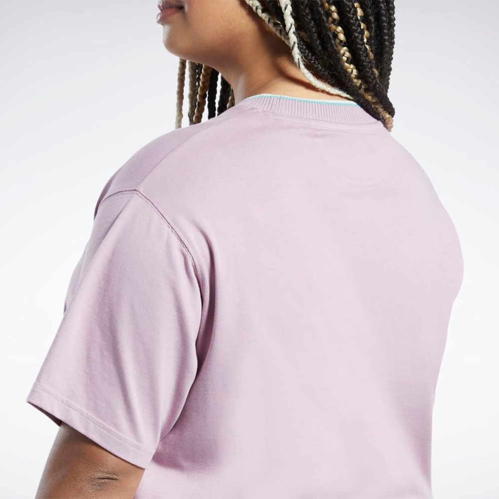 Infused Lilac Reebok Classics Graphic T-Shirt (Plus Size) | HI2391