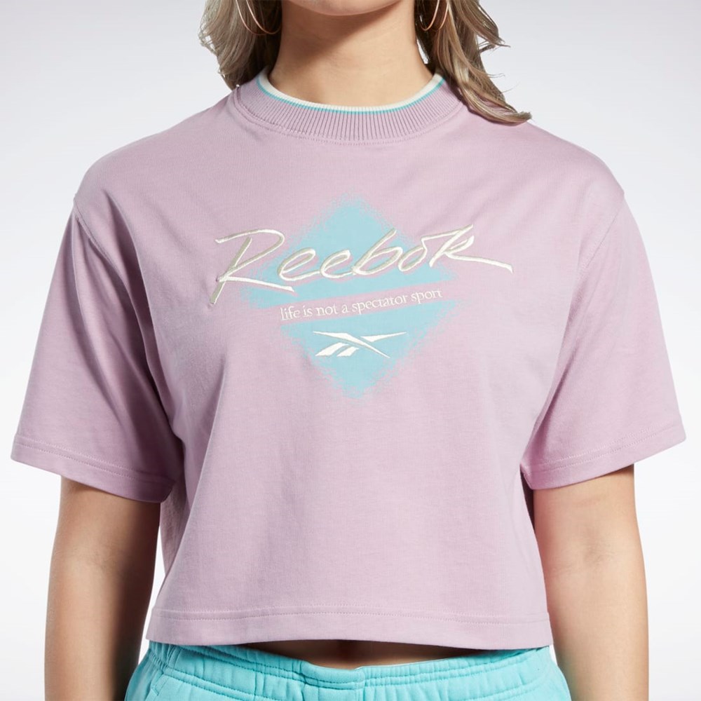 Infused Lilac Reebok Classics Graphic T-Shirt | HK4936