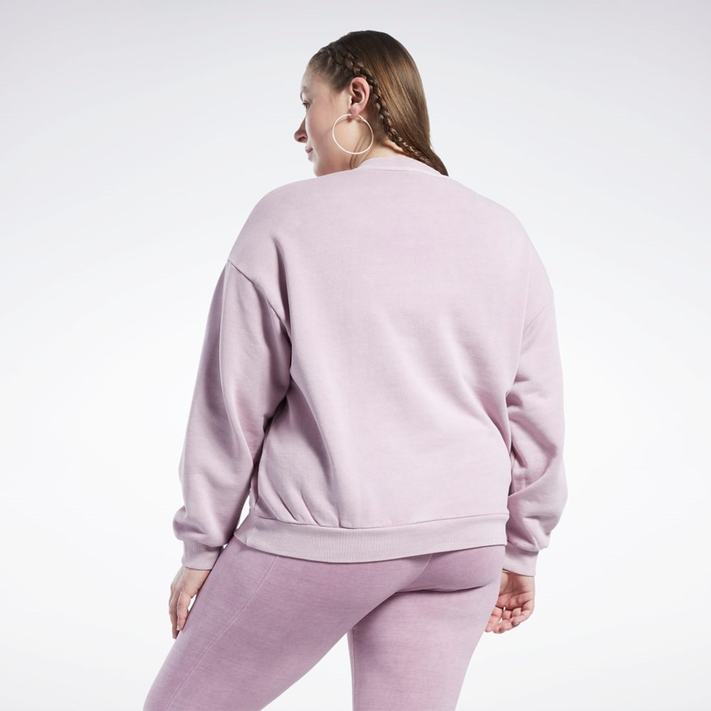 Infused Lilac Reebok Classics Natural Dye Sweatshirt (Plus Size) | HL4325