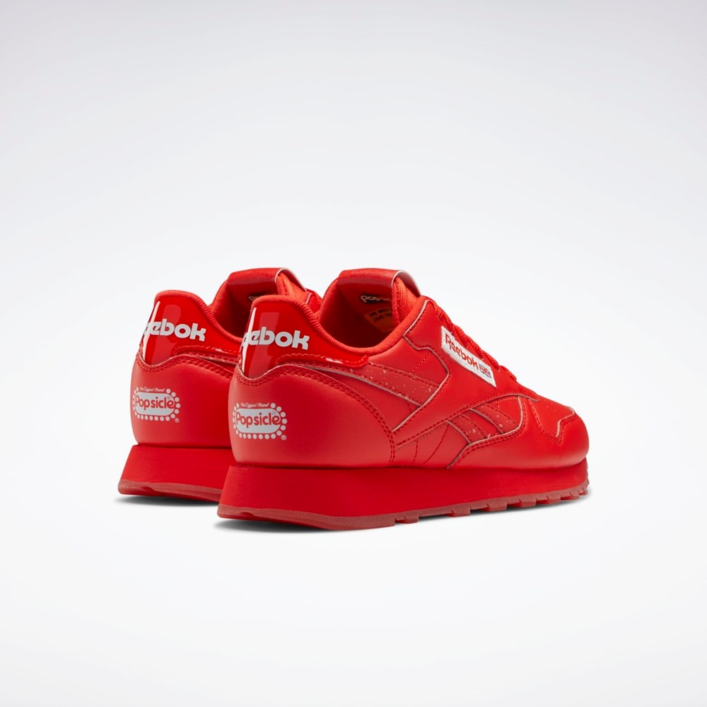 Instinct Red / Instinct Red / Instinct Red Reebok Popsicle Classic Leather Shoes - Grade School | HR0660