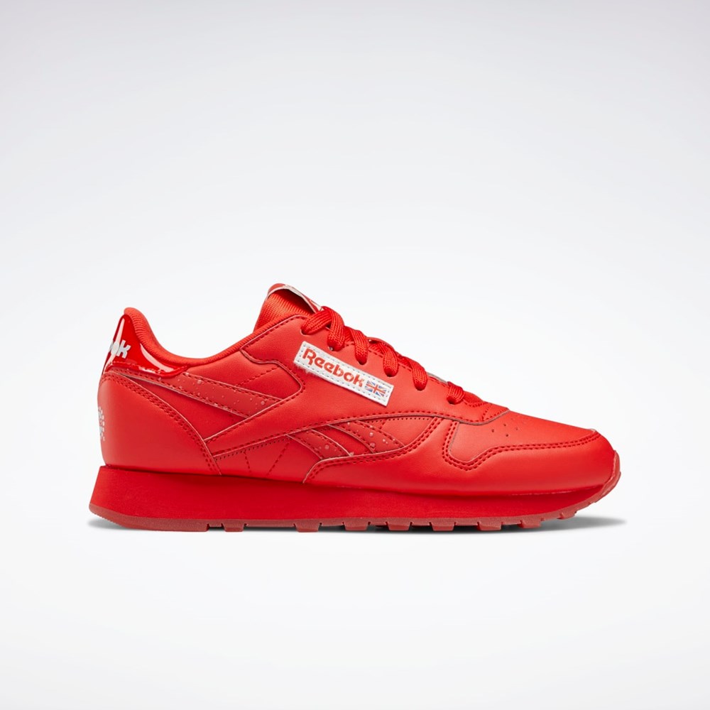 Instinct Red / Instinct Red / Instinct Red Reebok Popsicle Classic Leather Shoes - Grade School | HR0660