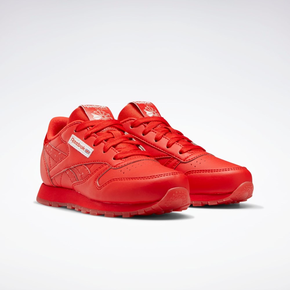 Instinct Red / Instinct Red / Instinct Red Reebok Popsicle Classic Leather Shoes - Preschool | HR0662