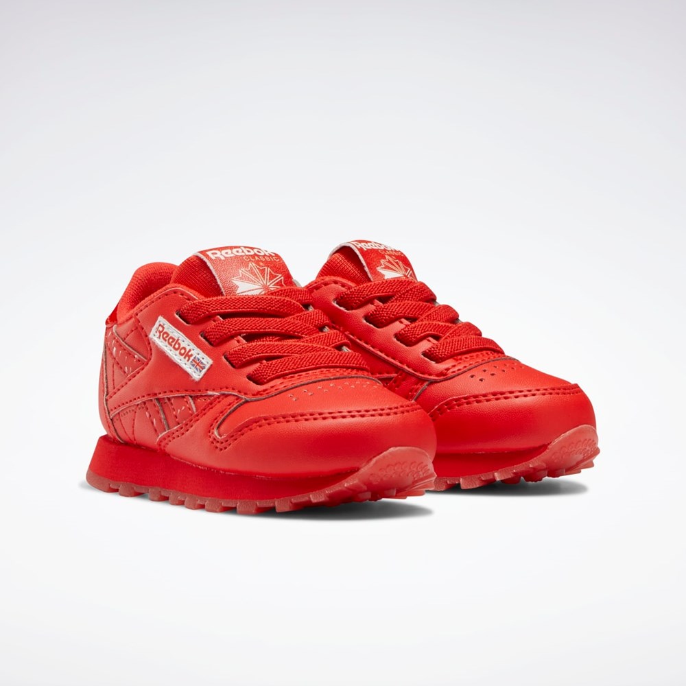 Instinct Red / Instinct Red / Instinct Red Reebok Popsicle Classic Leather Shoes - Toddler | HR0664