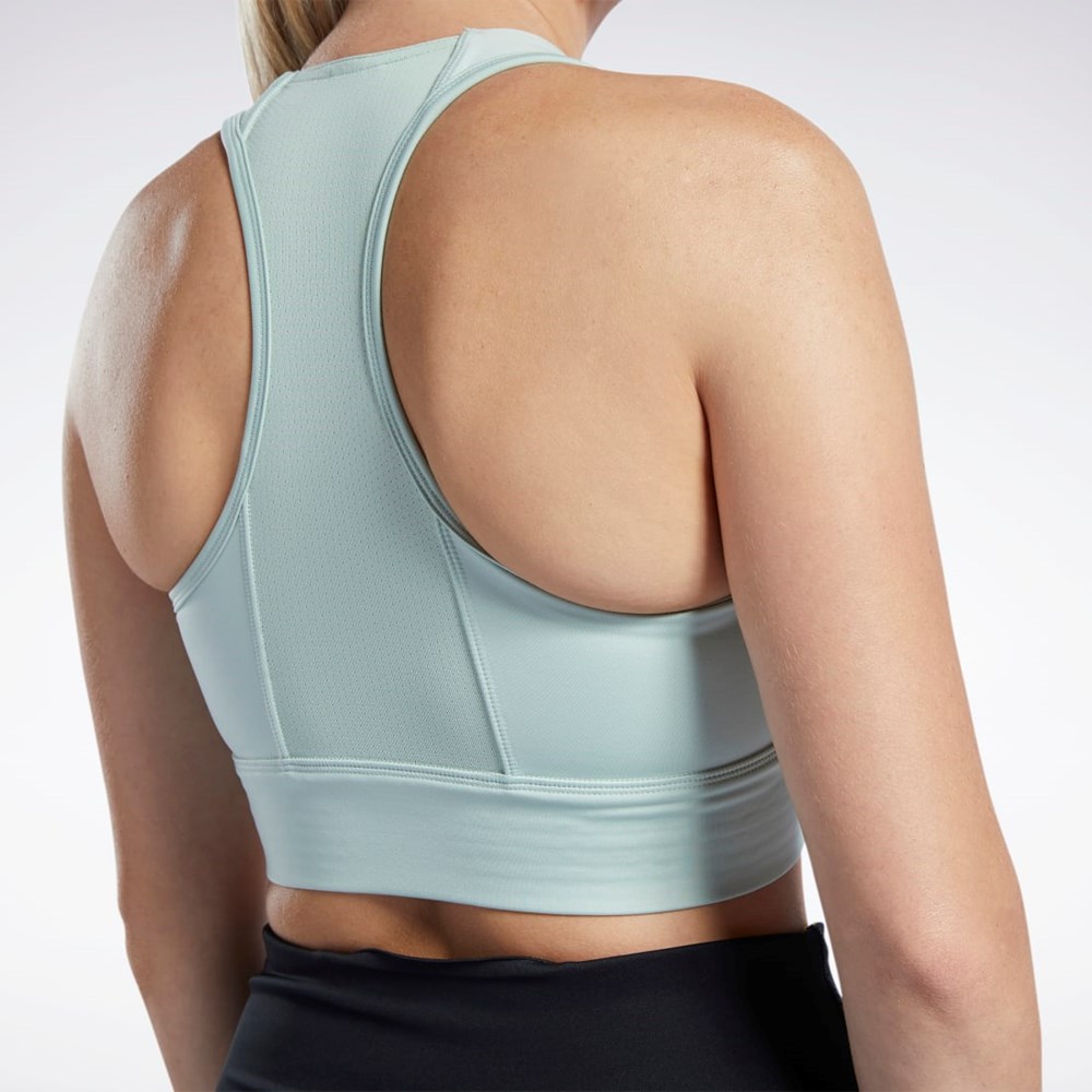 Light Sage Reebok Running Essentials High-Impact Bra | H65606