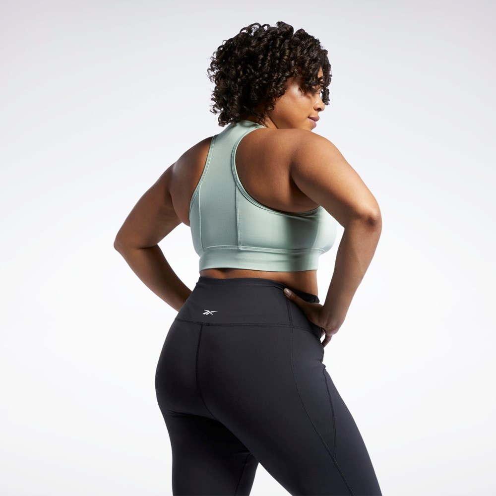 Light Sage Reebok Running Essentials Sports Bra (Plus Size) | HC7571