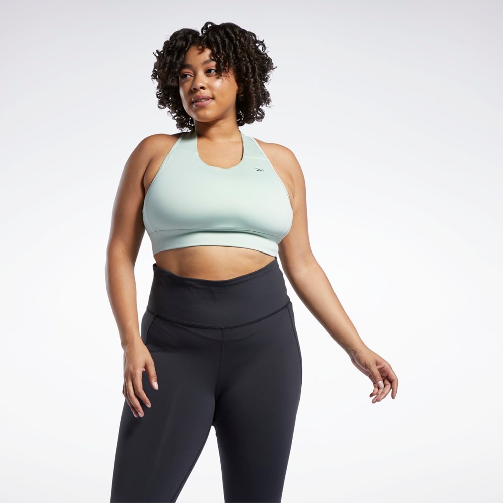 Light Sage Reebok Running Essentials Sports Bra (Plus Size) | HC7571