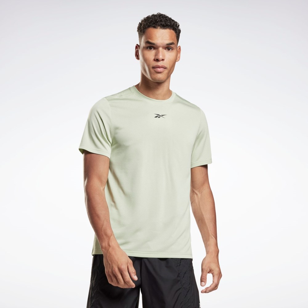 Light Sage Reebok Workout Ready Mélange T-Shirt | HG0675