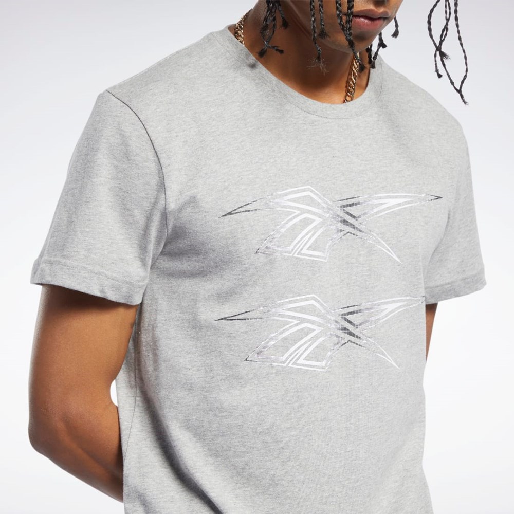 Medium Grey Heather Reebok Classics Graphic Tee | FK2602