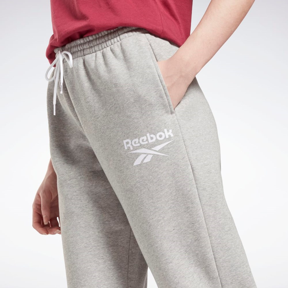 Medium Grey Heather Reebok Reebok Identity Logo Fleece Joggers | GR9375