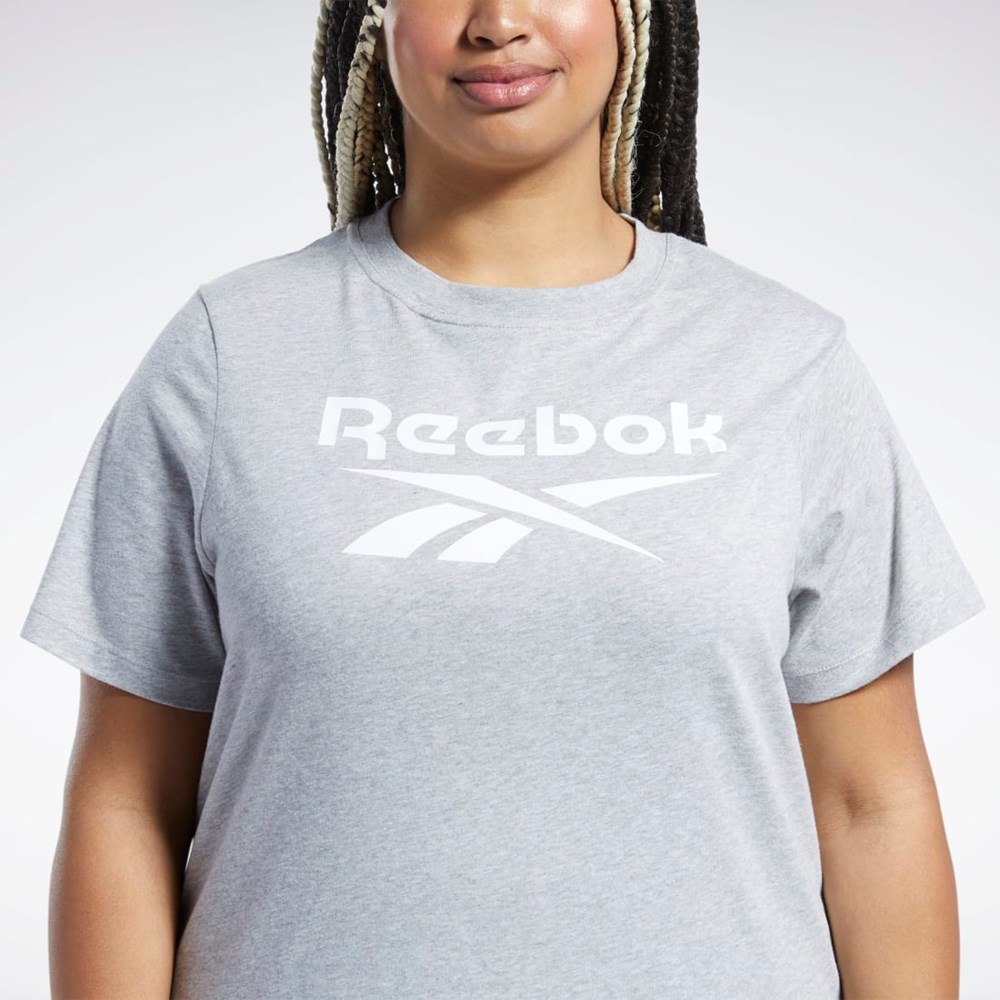 Medium Grey Heather Reebok Reebok Identity T-Shirt (Plus Size) | H62526