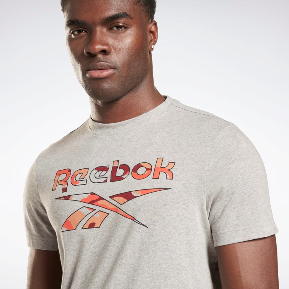 Medium Grey Heather Reebok Reebok Identity Big Logo T-Shirt | HG1385