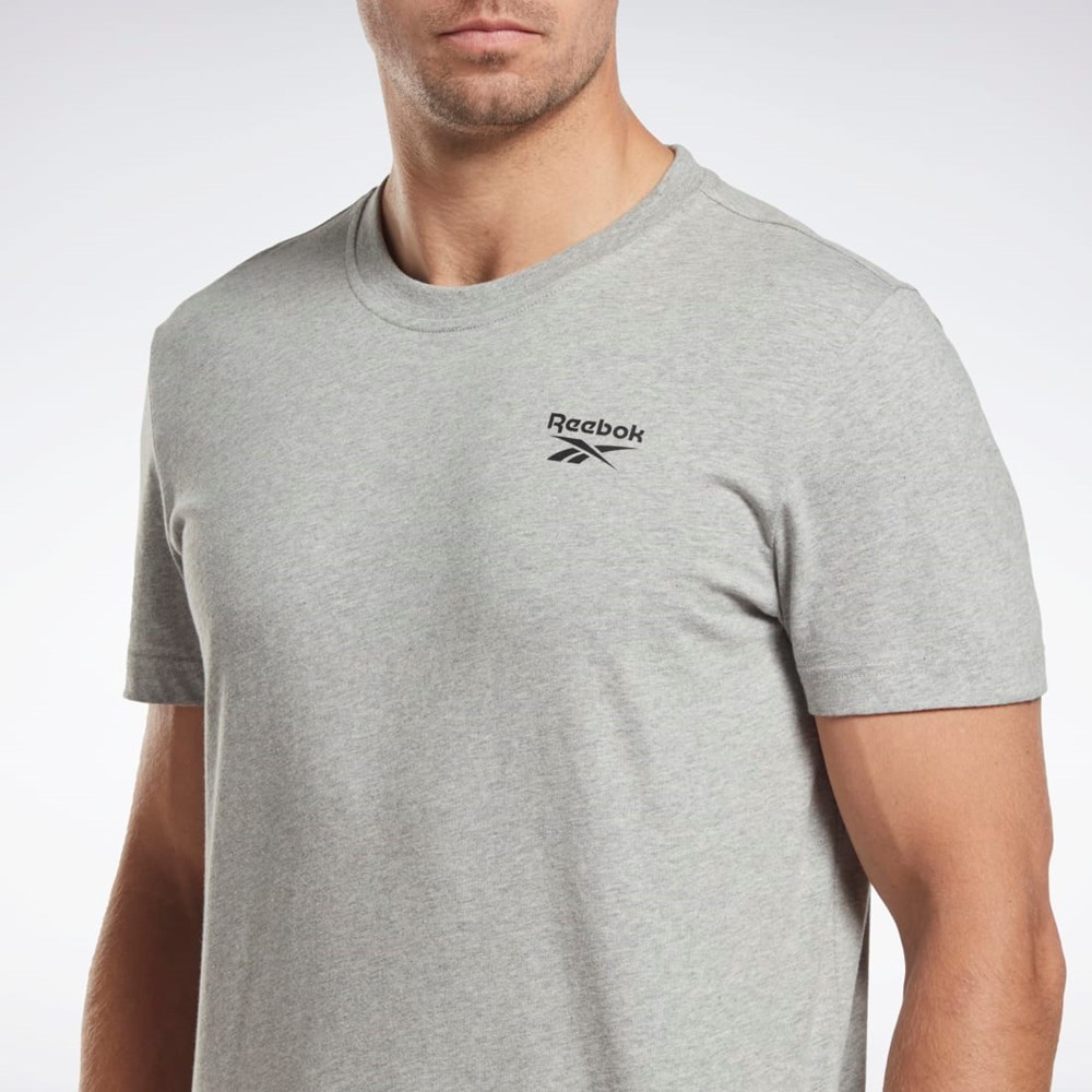 Medium Grey Heather Reebok Reebok Identity Classics T-Shirt | HS7114