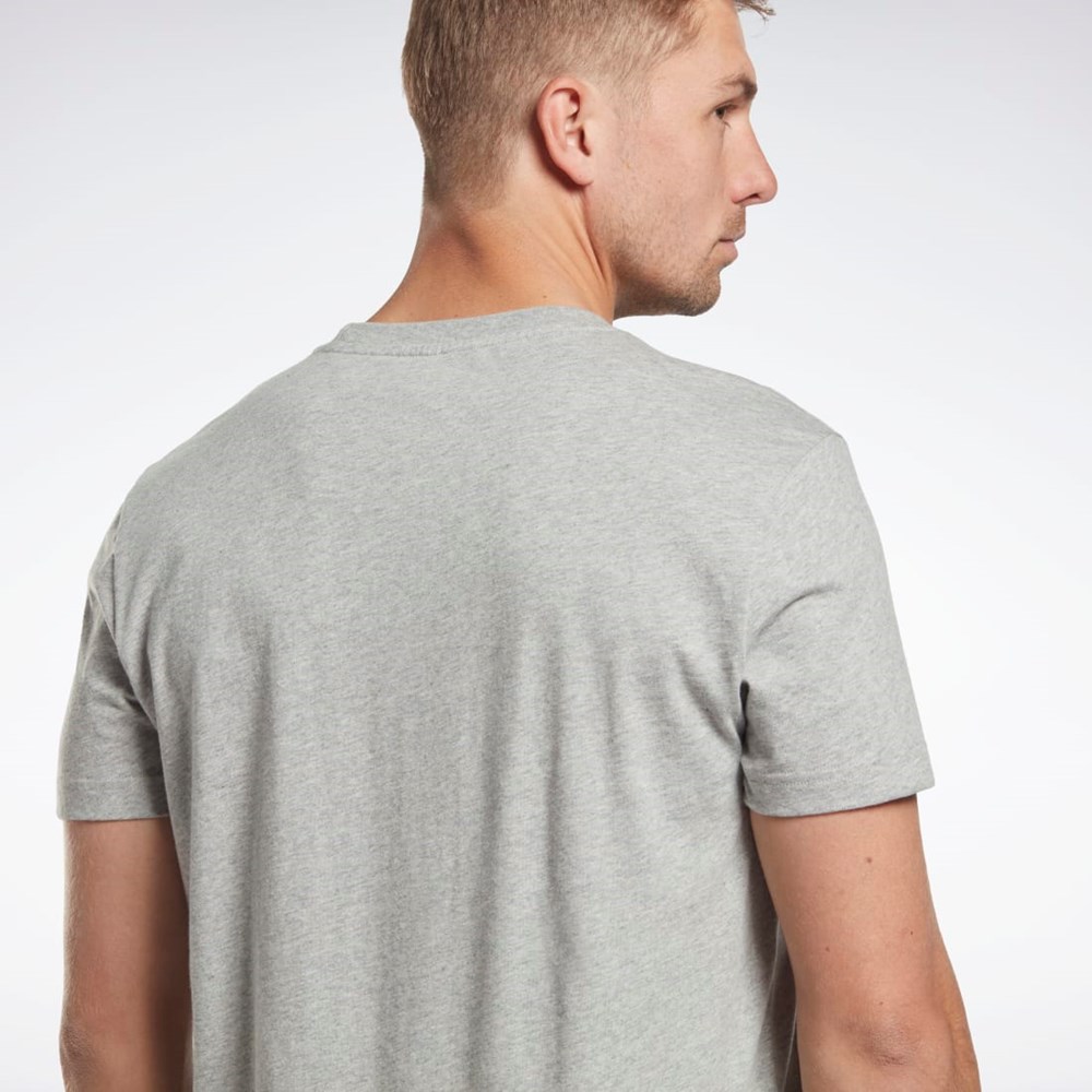 Medium Grey Heather Reebok Reebok Identity Classics T-Shirt | HS7114