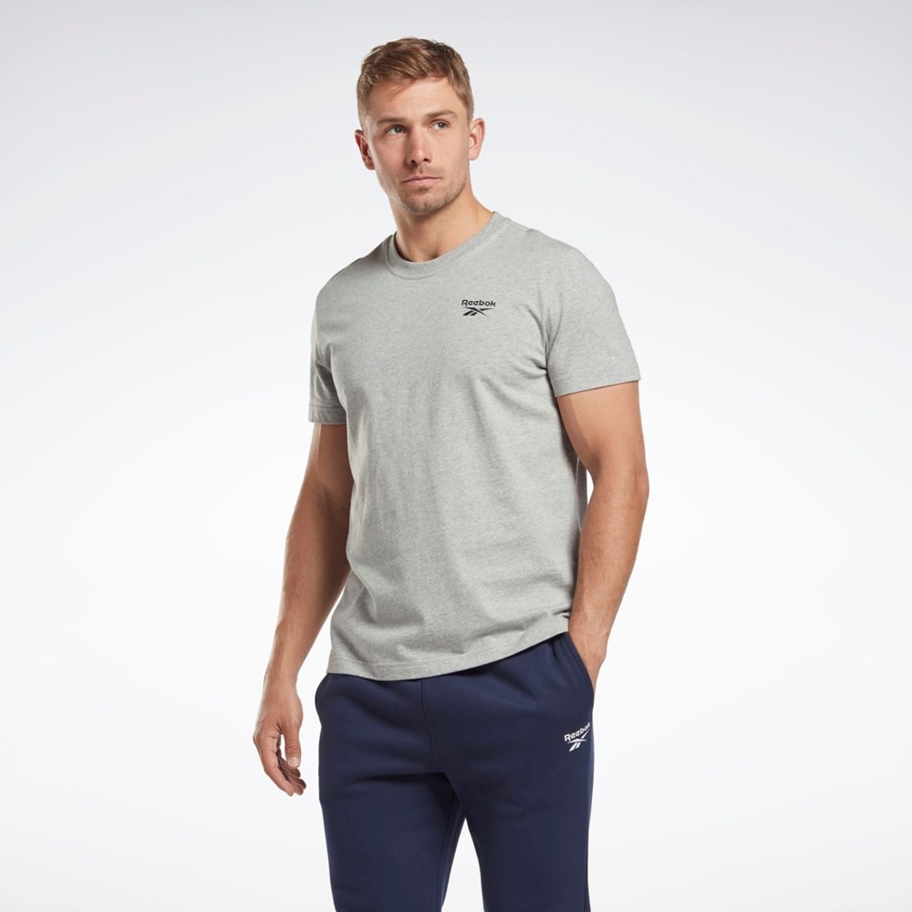 Medium Grey Heather Reebok Reebok Identity Classics T-Shirt | HS7114