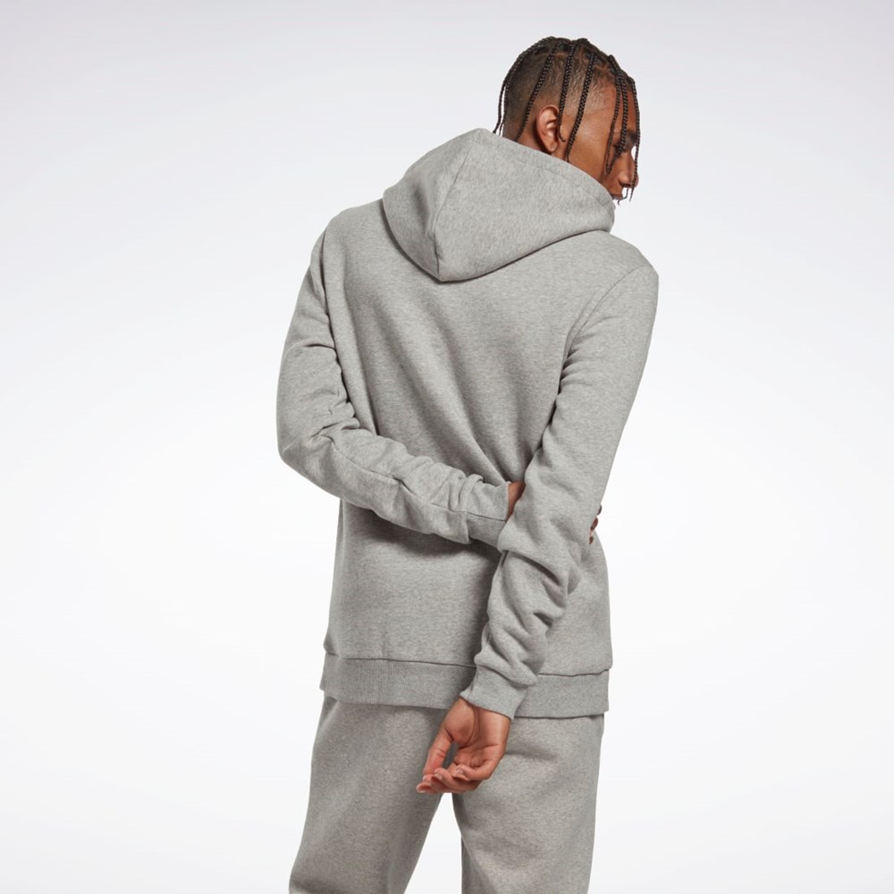 Medium Grey Heather Reebok Reebok Identity Fleece Zip-Up Hoodie | HS7116