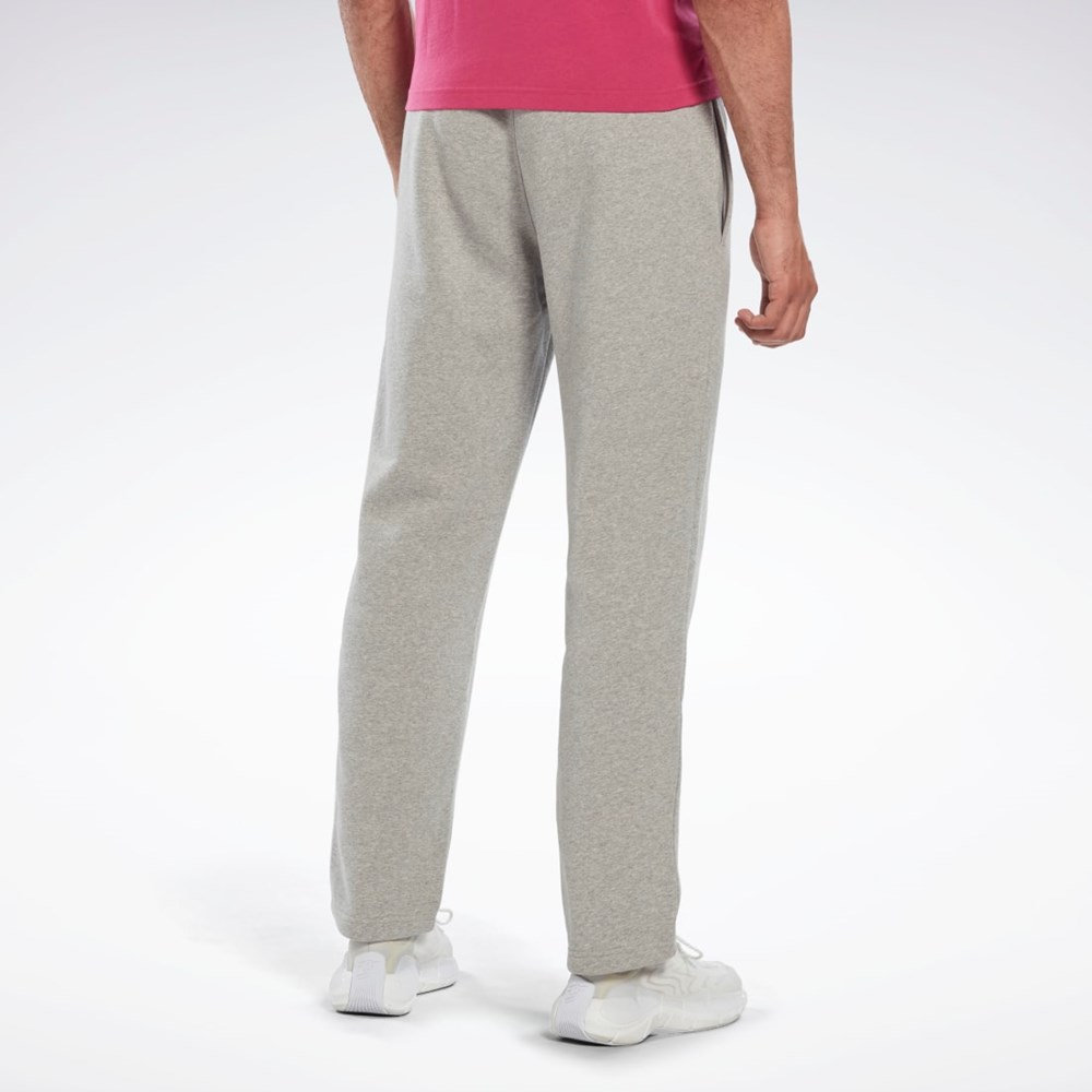 Medium Grey Heather Reebok Reebok Identity Open Hem Pants | HS7119