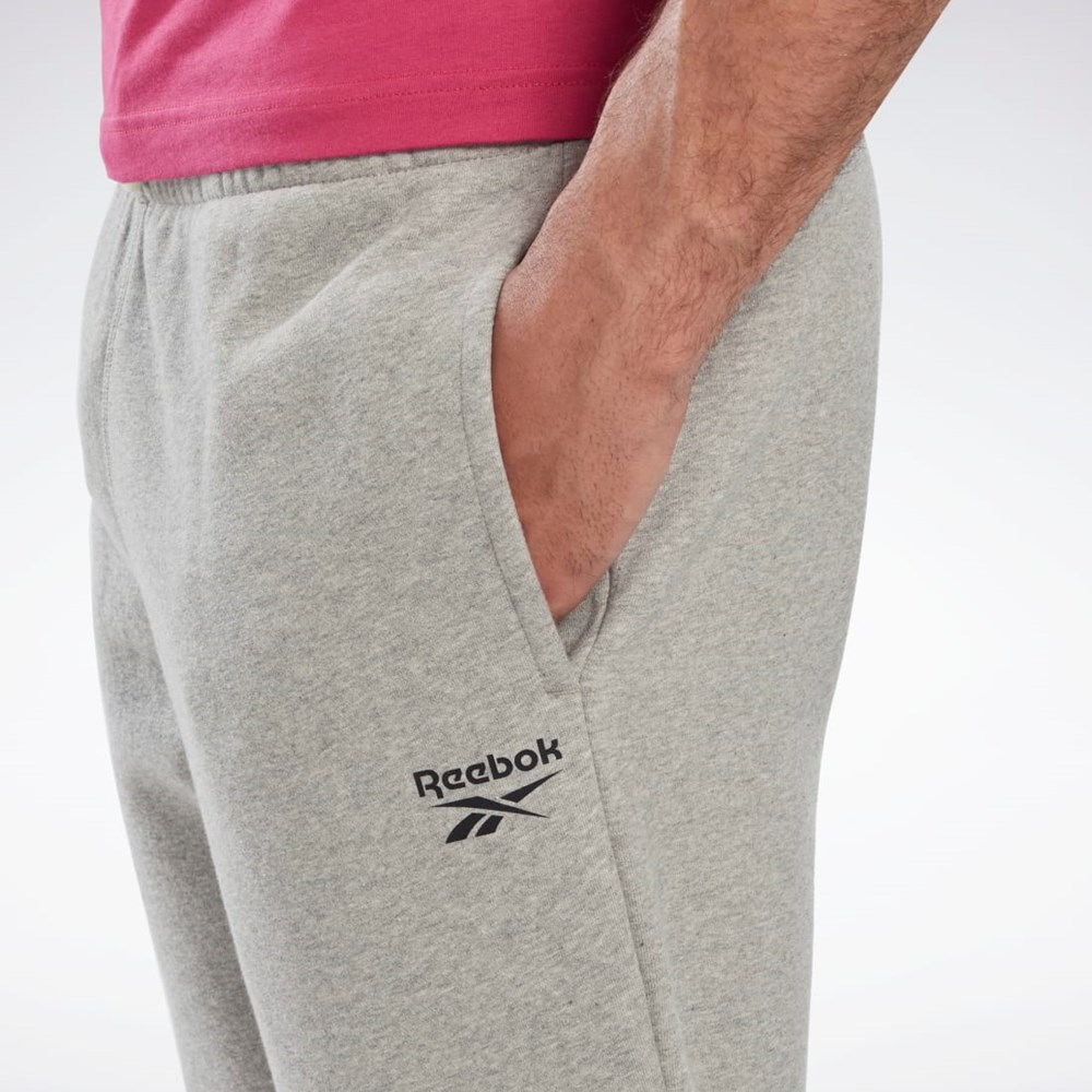 Medium Grey Heather Reebok Reebok Identity Open Hem Pants | HS7119