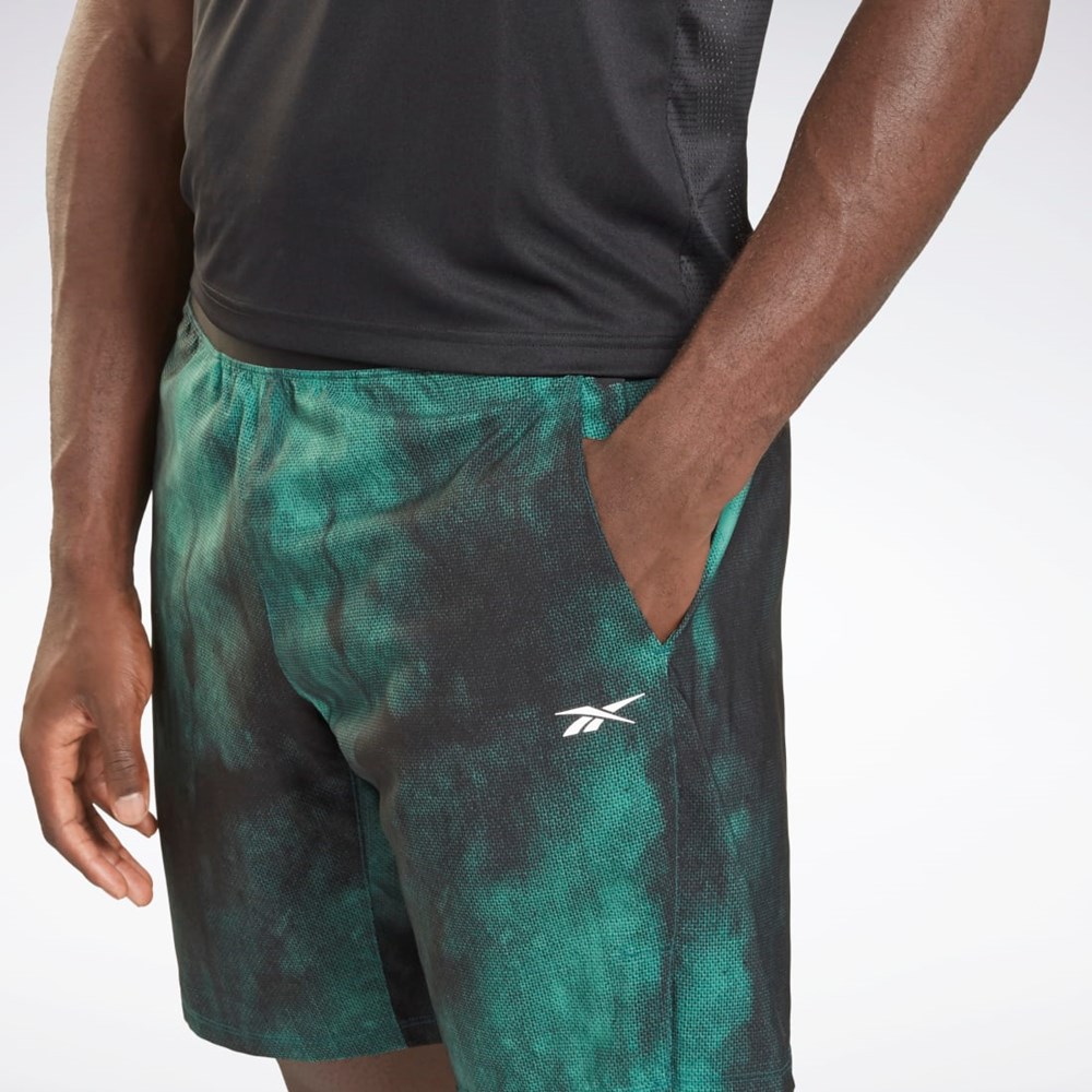 Midnight Pine Reebok Epic Lightweight Printed Training Shorts | GS6588