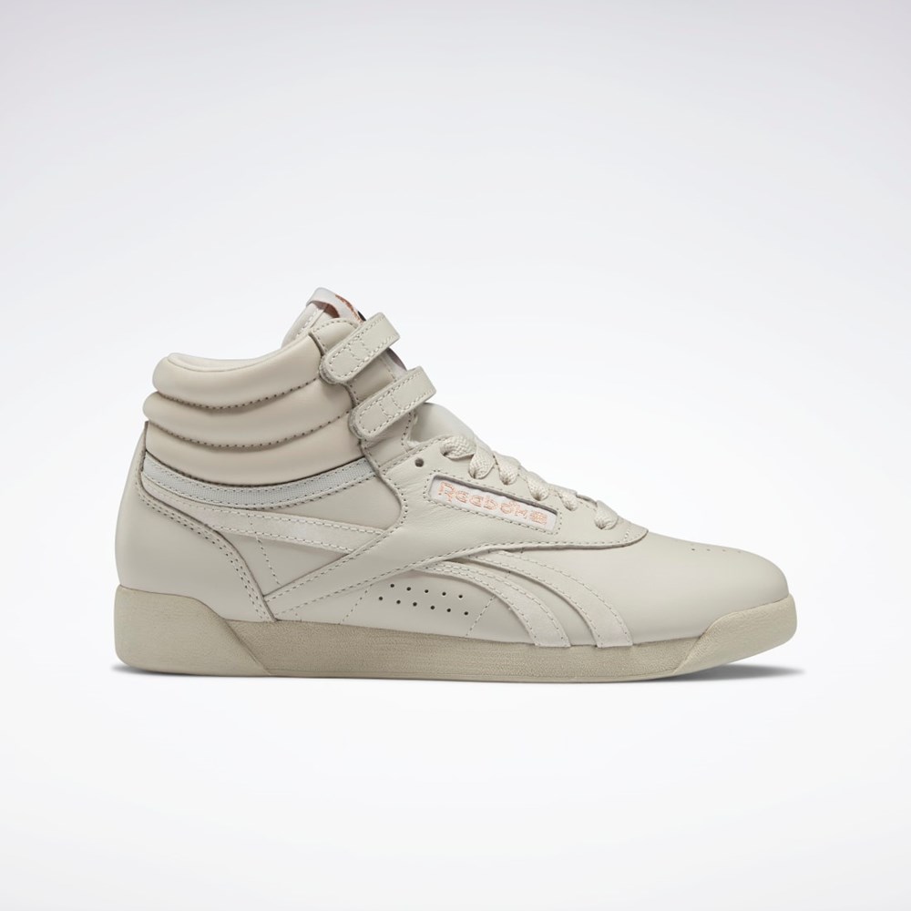 Moonstone / Boulder Grey / Ftwr White Reebok Cardi B Freestyle Hi Shoes | GV6614