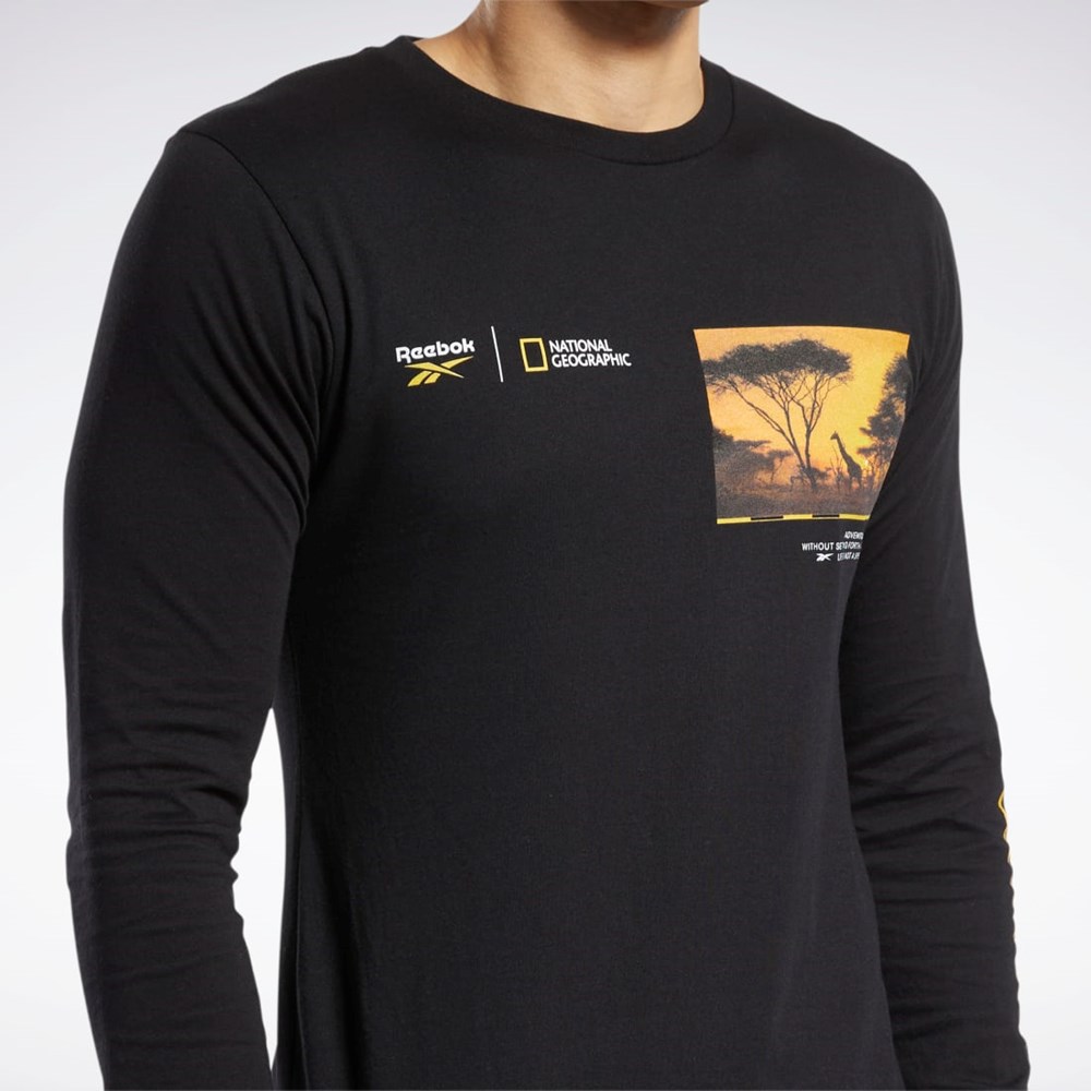 Multi Reebok National Geographic Long Sleeve T-Shirt | GA9192