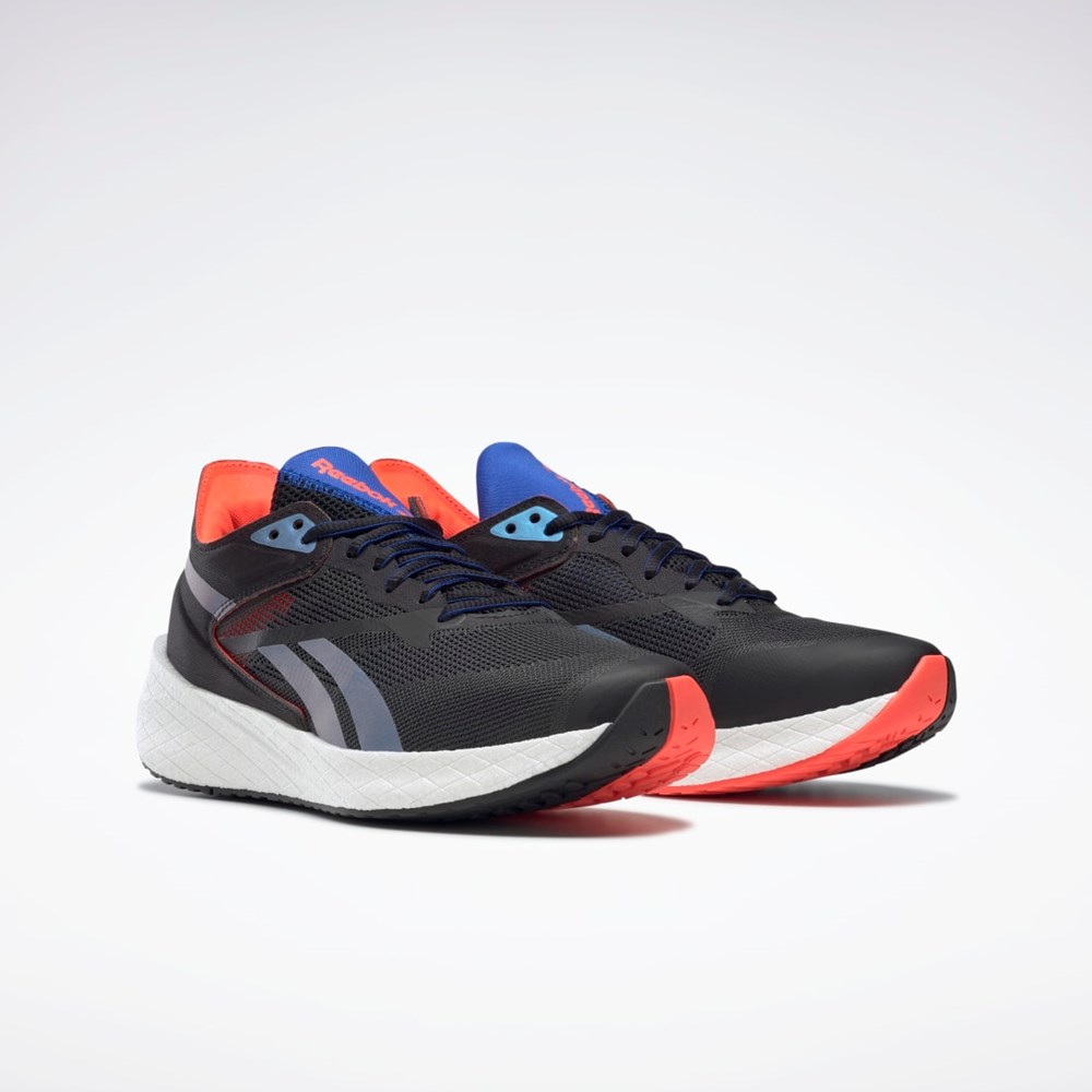 Night Black / Court Blue / Orange Flare Reebok Floatride Energy Symmetros Running Shoes | FW9396