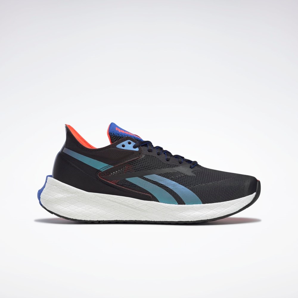 Night Black / Court Blue / Orange Flare Reebok Floatride Energy Symmetros Running Shoes | FW9396