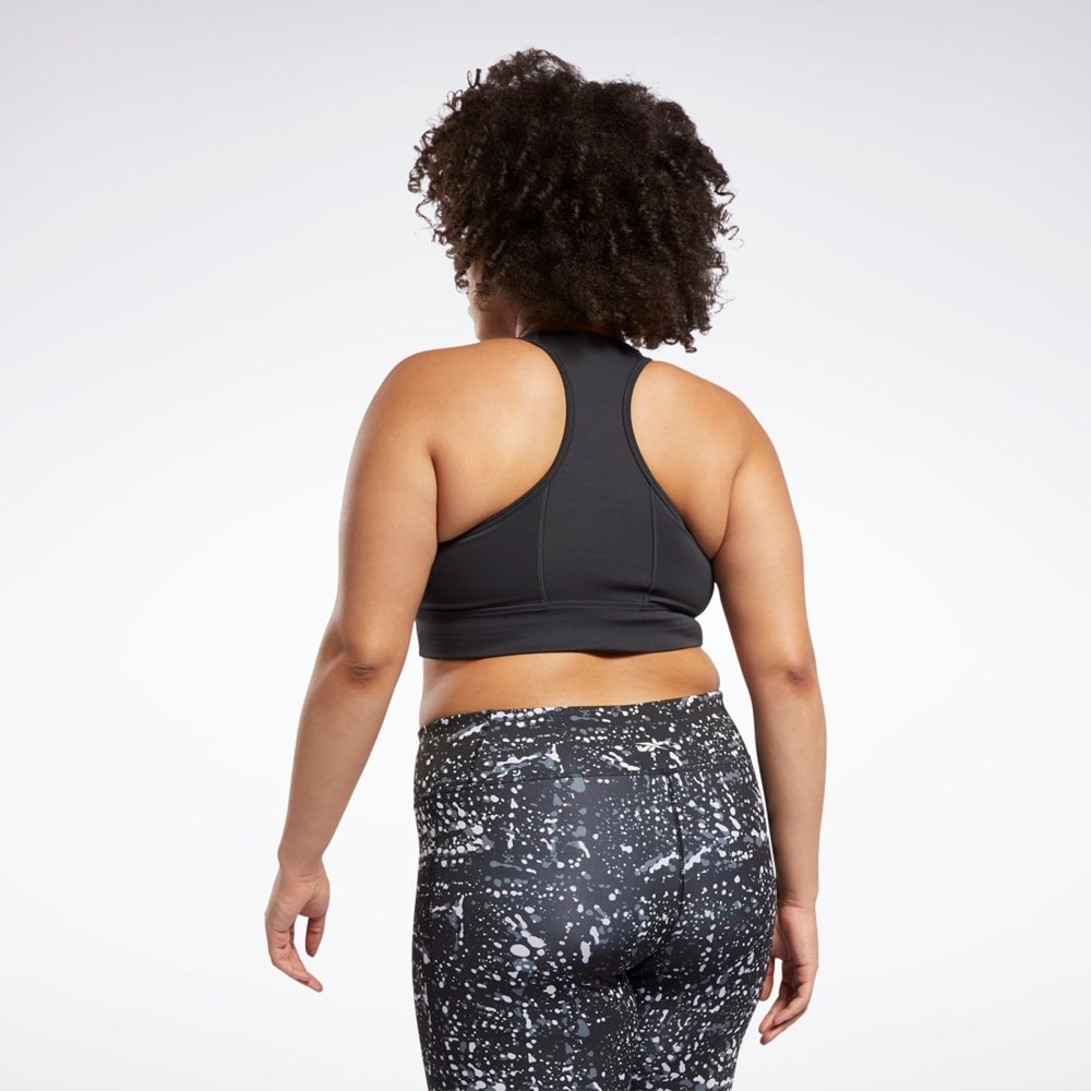 Night Black Reebok Running Essentials Sports Bra (Plus Size) | GR9283