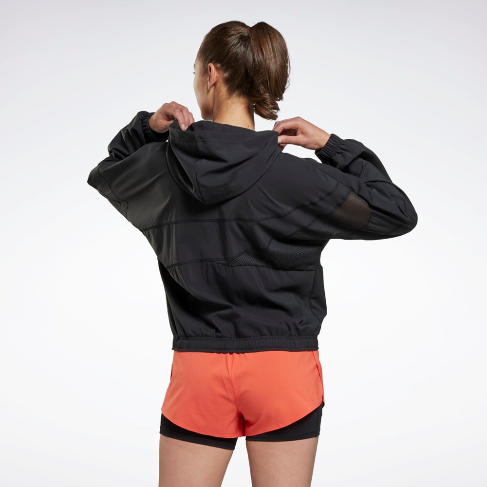 Night Black Reebok Running Jacket | HI6938