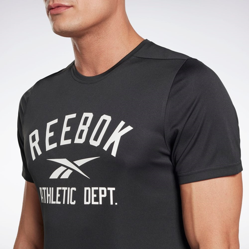 Night Black Reebok Workout Ready Graphic T-Shirt | HA1082