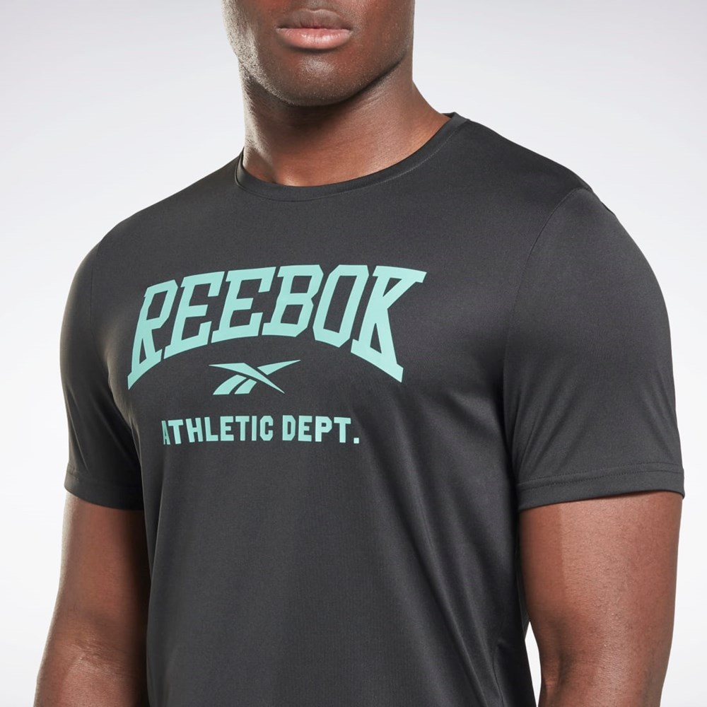 Night Black Reebok Workout Ready Graphic T-Shirt | HI3911