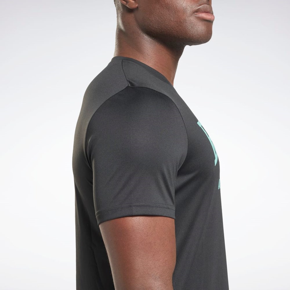 Night Black Reebok Workout Ready Graphic T-Shirt | HI3911