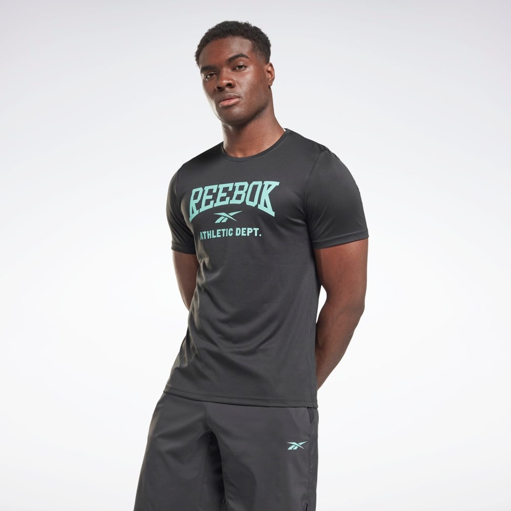 Night Black Reebok Workout Ready Graphic T-Shirt | HI3911