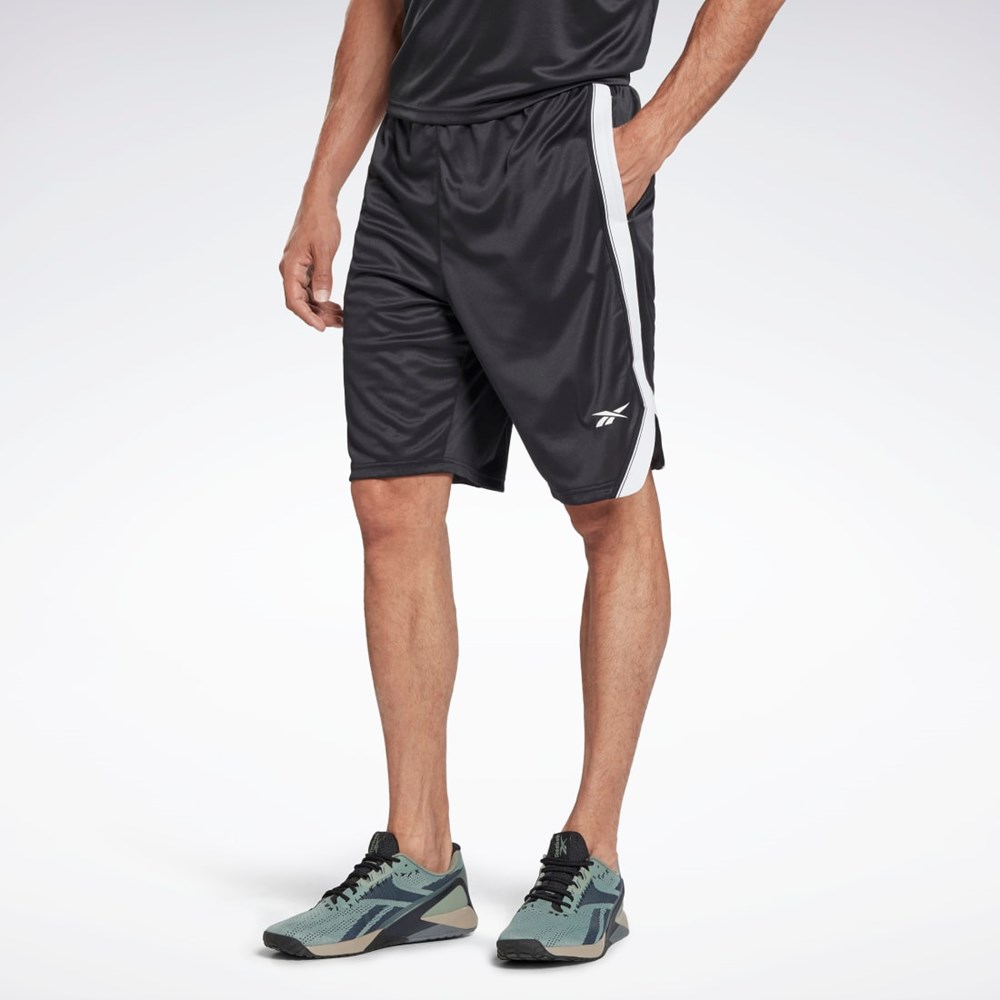 Night Black Reebok Workout Ready Mesh Shorts | HA9004