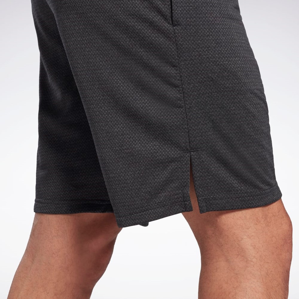 Night Black Reebok Workout Ready Mélange Shorts | H46638