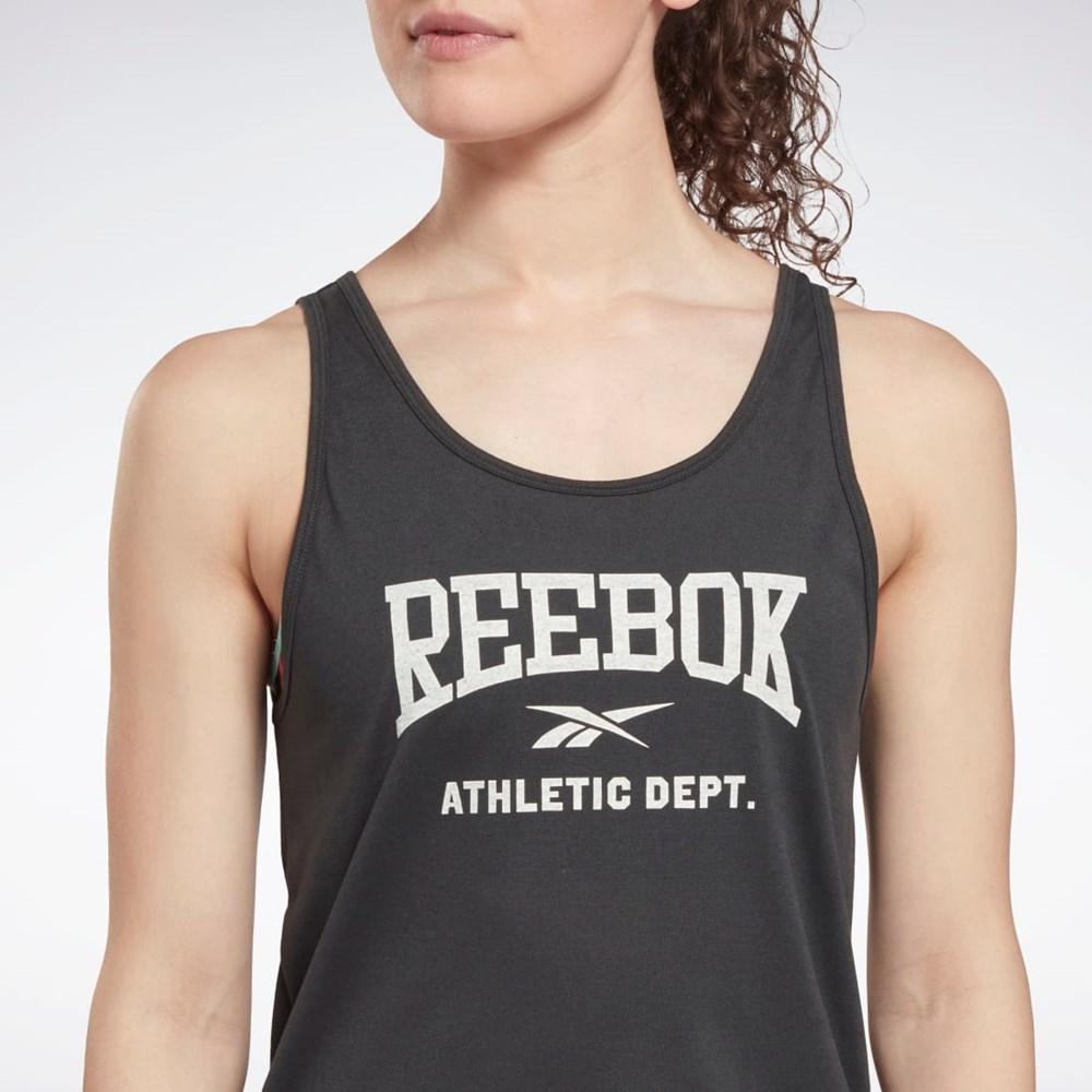 Night Black Reebok Workout Ready Supremium Graphic Tank Top | HG3854