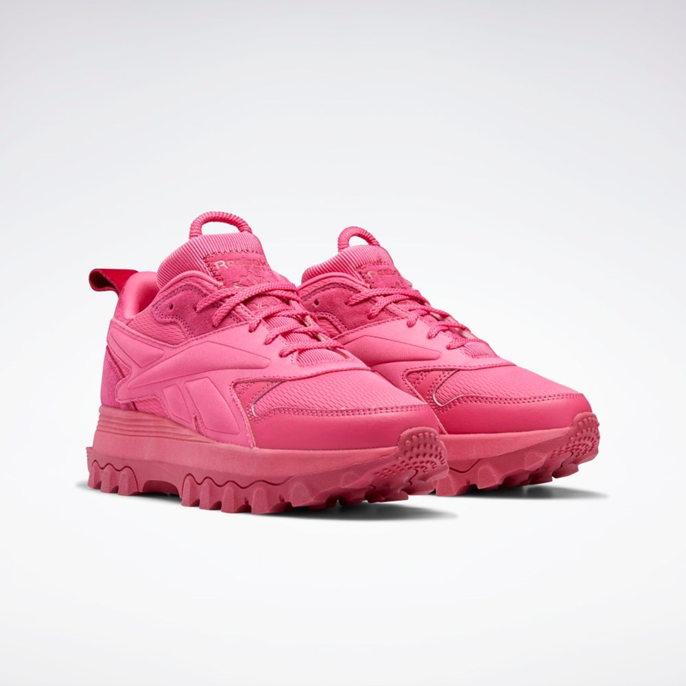 Pink Fusion / Pink Fusion / Rugged Rose Reebok Cardi B Classic Leather V2 Shoes - Grade School | GZ4260